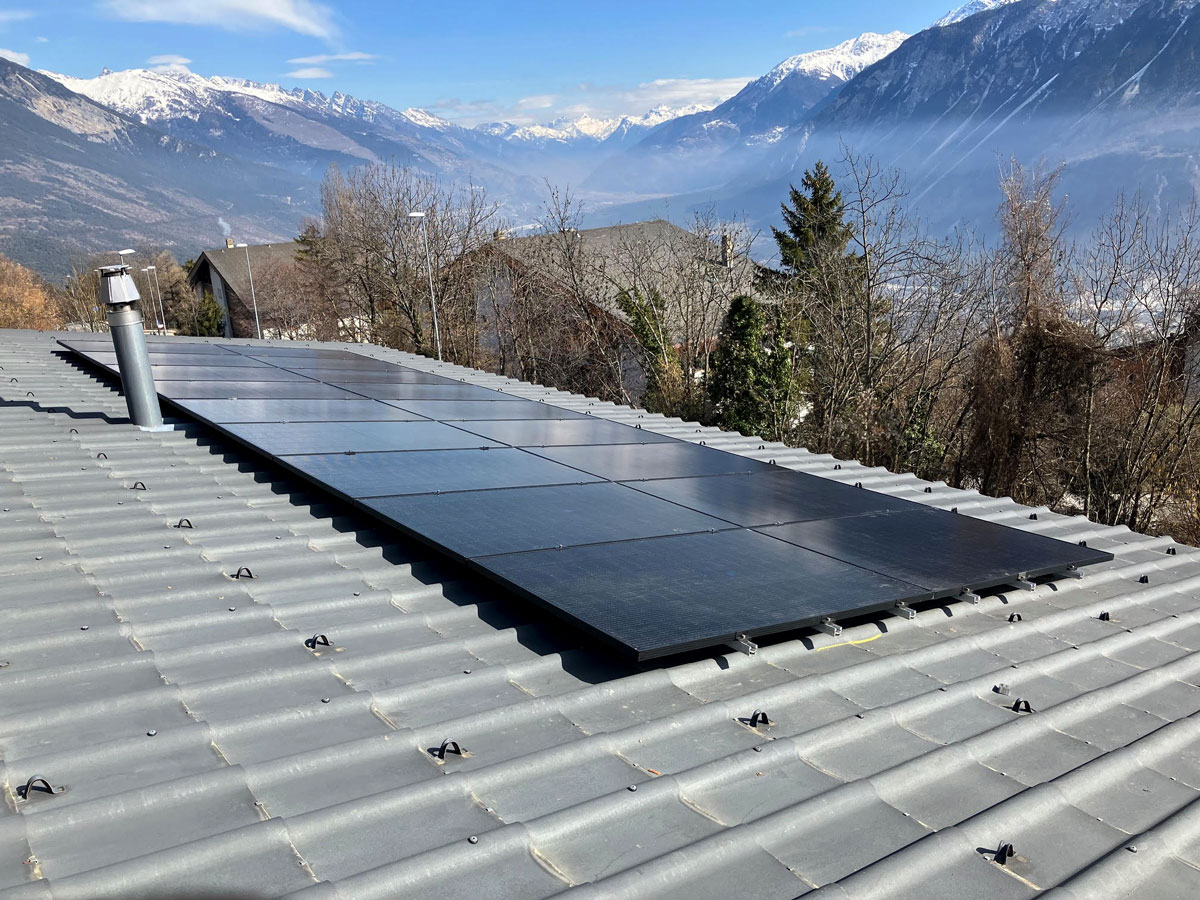 Installation solaire photovoltaïque à Randogne